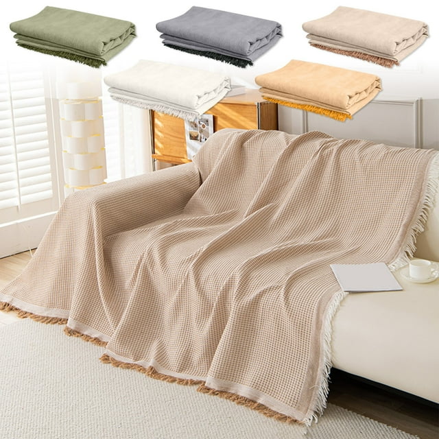 Polyester Sofa Cover 150x90cm Black Reversible Sofa Cover Set with Blanket Furniture Decorative Slipcover Protector for Pets(1Pcs) Rkxzt