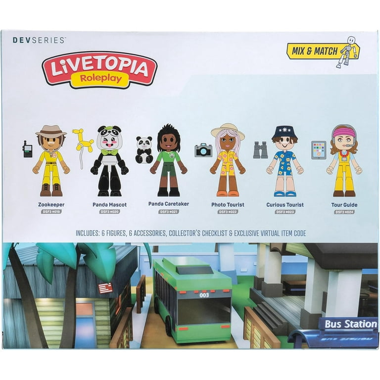 DevSeries Livetopia Roleplay Day at the Zoo Pack Playset with 6
