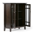 thumbnail image 4 of Simpli Home Bedford 39 inch Wide Solid Wood Transitional Medium Storage Cabinet in Dark Tobacco Brown, 4 of 9