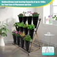thumbnail image 3 of POWKOL Plant Stand, 4 Layers Flower Display Rack with 16 White Round Buckets and Metal Stand, Movable Florist Bouquet Shelf with 4 Wheels,for Terrace Garden,Living Room,Florist Shop, 3 of 6