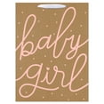 thumbnail image 4 of American Greetings 20" Jumbo Kraft Gift Bag for Baby Girl Baby Shower (1-Count), 4 of 4