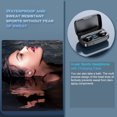thumbnail image 4 of Seitruly Auricular IPX7 resistente al agua compatible con Bluetooth con estuche de carga para correr deportes reducción de ruido auriculares Cables de audio/vídeo Azul, 4 of 6