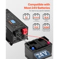 thumbnail image 4 of KFFKFF Pure Sine Wave Inverter Charger, 3000 Watt, DC 24V to AC 120V Power Inverter with LCD Display, Remote Control, Solar Inverter for Off-Grid Solar RV Boat Home, 4 of 9