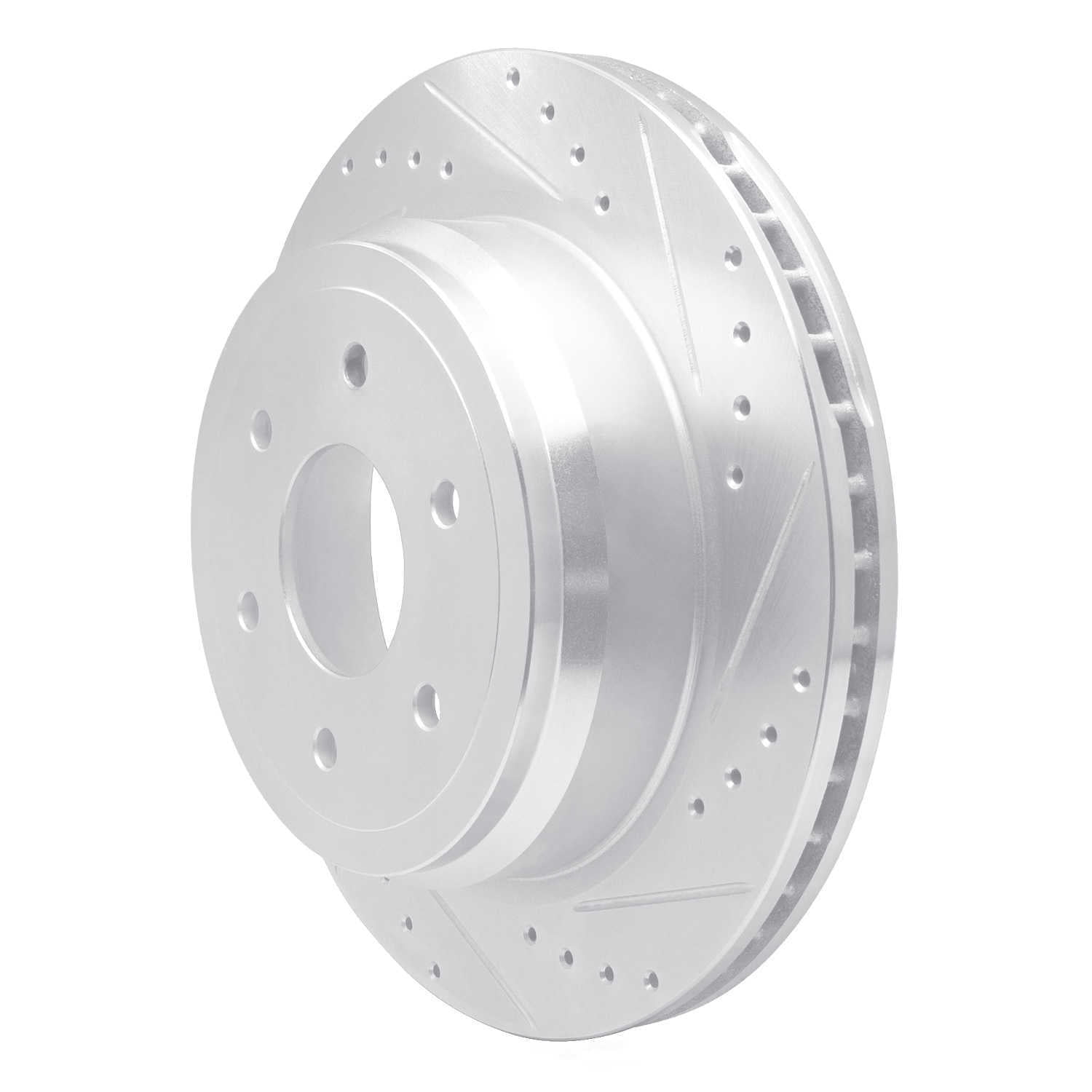 Dynamic Friction Company 631-67109R DFC Brake Rotor - Drilled And Slotted - Silver