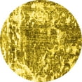 thumbnail image 1 of Ahgly Company Indoor Round Persian Yellow Traditional Area Rugs, 5' Round, 1 of 4