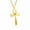 gold, variant on Stainless Steel Egyptian Ankh Cross Key of Life Pendant Chain Necklace MenWomen（-black