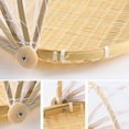 thumbnail image 5 of Handmade Woven Fruit Vegetable Basket with Net Round Dustproof Wicker Tray Bread, 5 of 8