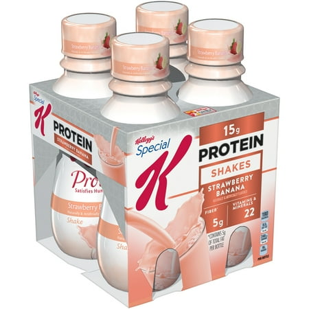 Kellogg's Special K Strawberry Banana Protein Shakes 10 Oz, 4 Ct Bottle