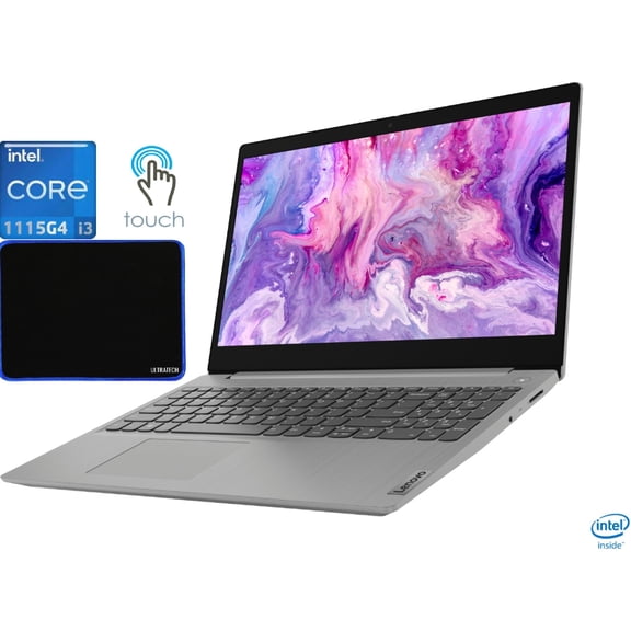 Lenovo Ideapad 3 15.6" Touchscreen/ Laptop Computer/ 11th Gen Intel i3-1115G4 (Beat i5-8250U)/ 8GB DDR4/ 256GB SSD/ Webcam/ WiFi / Bluetooth/ Win 10 Platinum Grey with UltraTech Mouse Pad Bundled