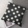 thumbnail image 7 of Acheng Black and White Polka Dot Accent Poke Dots Throw Pillow Cover Decorative Home Decor Nice Gift Square Indoor/Outdoor Pillowcase Two Sides Print 12x12in, 7 of 7