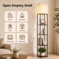 thumbnail image 6 of DAYBETTER 69”Floor Lamp With Shelves, 3 Color Temperature Corner Display Bookshelf Lamp, 9W LED Bulb Include, Black Shelf Floor Lamp for Living Room, Bedroom, Office, Corner, 6 of 7