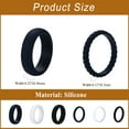 thumbnail image 4 of Avaner 6 Pack 3mm Silicone Wedding Ring for Women, Thin and Braided Rubber Band, Fashion, Colorful, Comfortable fit, Skin Safe, Size 6, 4 of 8