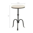 thumbnail image 6 of Pemberly Row 11.75" Round Metal and Marble Accent Table in Black, 6 of 6
