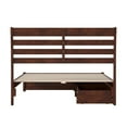 thumbnail image 4 of Emelie Full Wood Platform Bed with Panel Footboard and Storage Drawers in Walnut, 4 of 5