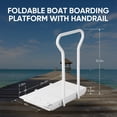 thumbnail image 5 of Boat Boarding Platform with Handrail, Foldable Dock Step with Anti-Slip Surface, Rust-Resistant Iron Ramp for Lake Access, 5 of 6