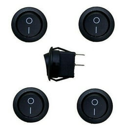 On Off On Toggle Switch ON Off Round Rocker Switches SPST 20mm Mini 12 ...