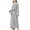 Gray, variant on VANLOFE Unisex Warm Pajamas Household Clothes Solid Bathrobe Lengthened Night-robe Woman's Nightgown Casual Robes Navy Robes Sleepwear for Woman 3XL