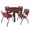 Cherry / Black / Burgundy, variant on Romig Trek 48 in Round Breakroom Table- Maple Top, Black Legs, 4 M Stack Chairs- Black