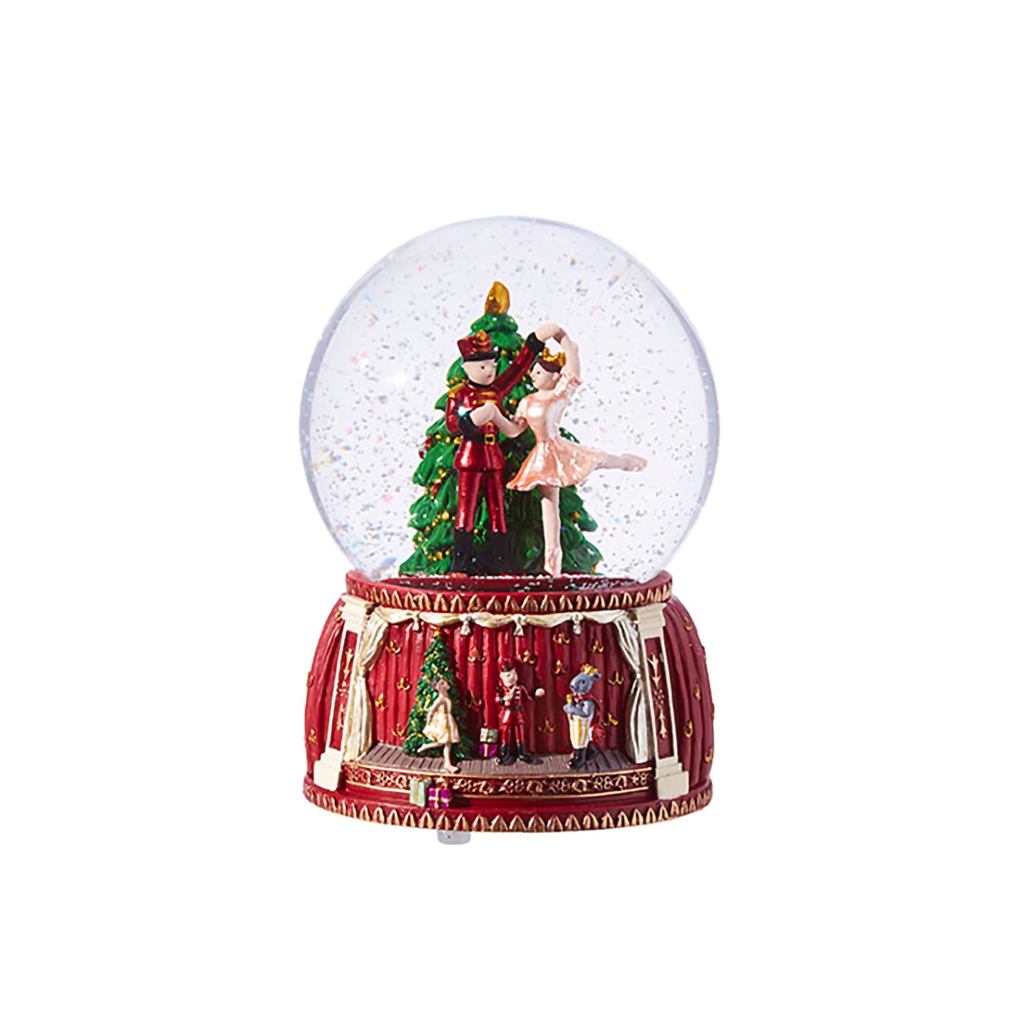 RAZ Imports 5.5" Inch Nutcracker Winter Snow Globe Plays Nutcracker