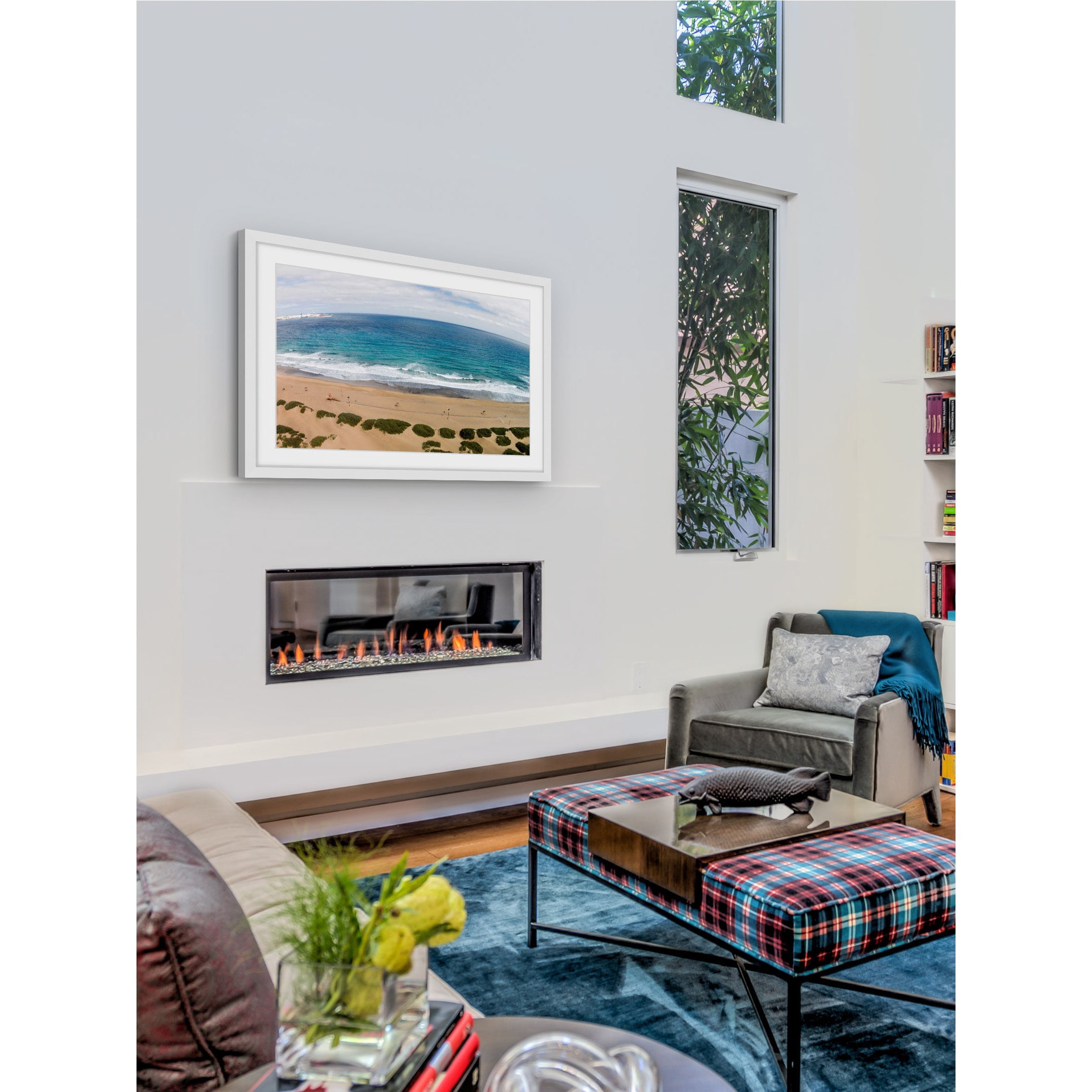 Marmont Hill "Peaceful Beach" by Karolis Janulis Framed Painting Print