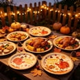 thumbnail image 6 of Halloween Sale Clearance!Fall Decorations for Home, Autumns Thanksgiving Disposable Tableware Set Pumpkin Maple Leaf Printed Paper Plates Cups Napkins Fall Holiday Dinner Party Supplies, 6 of 6