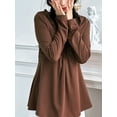 thumbnail image 4 of Michellecmm  Women Spring Solid Color Long Sleeve Ruffle Trim Casual T-shirt, 4 of 9
