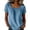 *Blue, variant on VBVC Women's Square Neck Short Sleeve Blouse, Ladies' Loose Fit Breathable Tunic, Casual Solid Color Summer Top For Women,Black,S-2XL
