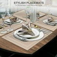 Clearing! HiCafh Placemats Set Of 4 Woven Vinyl Placemat For Dining