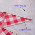 thumbnail image 6 of Heavy Duty Vinyl Tablecloth with Flannel Backing Waterproof Oil-Proof Plastic Table Cloth Stain-Resistant Wipeable Rectangle or Square Table Cover for Indoor and Outdoor (Red Checkered, 54x54 Inch), 6 of 10