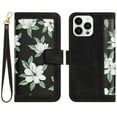 thumbnail image 3 of Designed for iPhone 12 Pro Max Wallet Case Cute for Women, Premium PU Leather Flip Kickstand Cover with Card Holder [Long Crossbody Strap + Short Wrist Lanyard] Magnetic Closure Phone Case,Black, 3 of 10