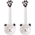 thumbnail image 1 of 2Pieces Japanese Large Soup Spoon, Handmade Cute Spoons Ceramic Asian Spoons, Vintage Ceramic Spoons, Ramen Spoons, Pho Spoons, Soup Spoons with Cute Hand-Painted Pattern - White, 1 of 3