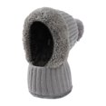 thumbnail image 1 of Gorro de invierno para mujer, gorro de protección, ideal para viajar y andar en bicicleta en climas fríos. Gris, 1 of 9
