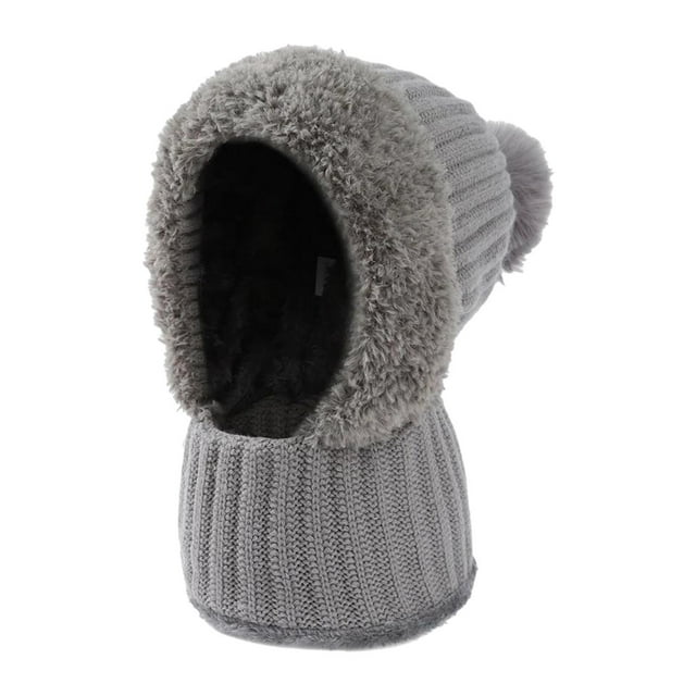 Gorro de invierno para mujer, gorro de protección, ideal para viajar y andar en bicicleta en climas fríos. Gris