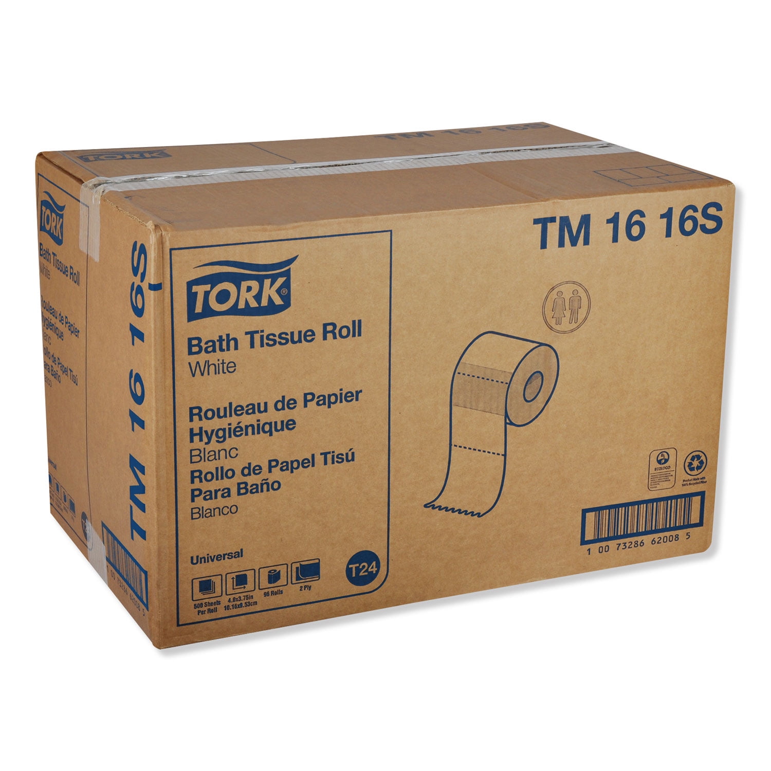 1 PK,Tork Toilet Paper Roll White T24 (TM1616S)