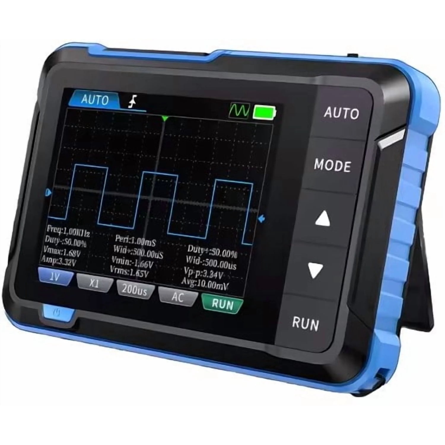 Meponn Handheld Digital Oscilloscope DSO-153 1MHz Bandwidth, 5MS/s Sampling Rate, 2.8 Inch HD LCD with 10KHz Signal Generator, 1-Count
