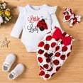 thumbnail image 6 of PatPat Baby Girl Outfit Sets 3pcs Long Sleeve Romper and Bowknot Trousers Set,Fall Clothes Newborn Outfit,0-18 Month, 6 of 11