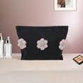 thumbnail image 5 of Unique Bargains 1 Pc Flower Makeup Bag for Vacation Business Travel Canvas Beige, 5 of 6