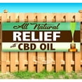 thumbnail image 1 of All Natural Relief With CBD Oil Brown 13 oz Vinyl Banner With Metal Grommets, 1 of 4