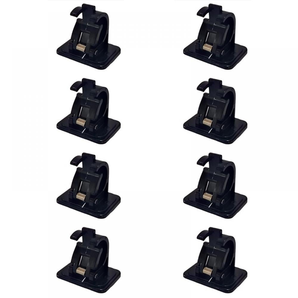 8 PCS No Drill Curtain Rod Brackets No Drilling Self Adhesive Curtain Rod Holder Hooks Nail Free