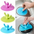 thumbnail image 2 of Waterproof Silicone Sink Plug Human Shape Sink Drain Stopper Hair Stopper Bathtub Drainage Stopper Flat Suction Cover, 2 of 7