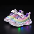 thumbnail image 2 of Girls Tennis Shoes Kid Shoes Girls' Lightweight Athletic Shoes Light up Girls Sneakers Breathable Kids Walking Shoes Purple Size 7 Toddler, 2 of 5