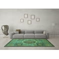 thumbnail image 3 of Ahgly Company Indoor Rectangle Oriental Turquoise Blue Modern Area Rugs, 3' x 5', 3 of 4