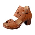 thumbnail image 3 of Womens Sandals Dressy Ankle Strap Block Heels For Women Classic Chunky Heels For Work, 3 of 9