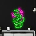 thumbnail image 4 of Handmadetneonsign Snake Wrapped Around A Hand Neon Sign, Snake Neon Art Decor, Snake Wall Decor, 4 of 5