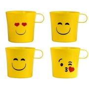 Plastic Emoji Unique Coffee Mugs Drinkware 9 oz 8 Pack