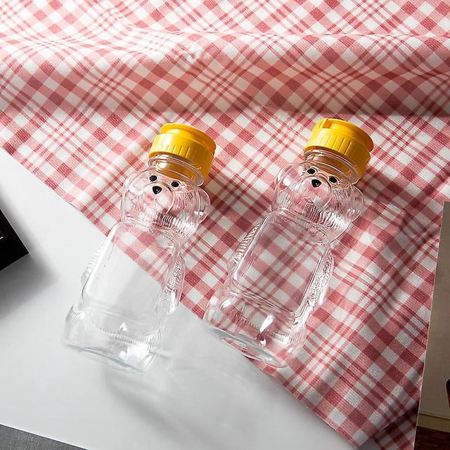 Botella de miel Dispensador de salsa de plástico Botellas de condimentos Exprimidor de mostaza