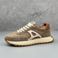 thumbnail image 6 of TE-Men's Chunky Platform Sneakers - with Beige/Brown/White/Black Color Options, Korean Streetwear Style, Thick-Soled Lace-Up/Slip-On Low-Top Shoes  Cushioned Rubber Sole & -Season Traction for Skat+S, 6 of 9