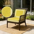 thumbnail image 2 of Outdoor Patio Cushion Covers 4 Pack Yellow Vintage Patio Chair Cushion Covers with Ties and Zipper Abstract Art White Greek Key Waterproof Outdoor Seat Cushion Covers for Patio Furniture 24"x24", 2 of 9