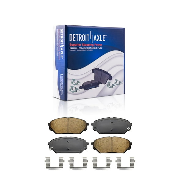 Detroit Axle - Front Ceramic Brake Pads w/Hardware Replacement for 2007 2008 2009 2010 2011 2012 Hyundai Veracruz - 2pc Set