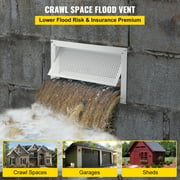 SKYSHALO Flood Vent, 8 Height x 16 Width x 2 Depth Foundation Flood Vent,to Reduce Foundation Damage and Flood Risk, White, Wall Mounted, for Crawl Spaces, Garages & Full Height Enclosures